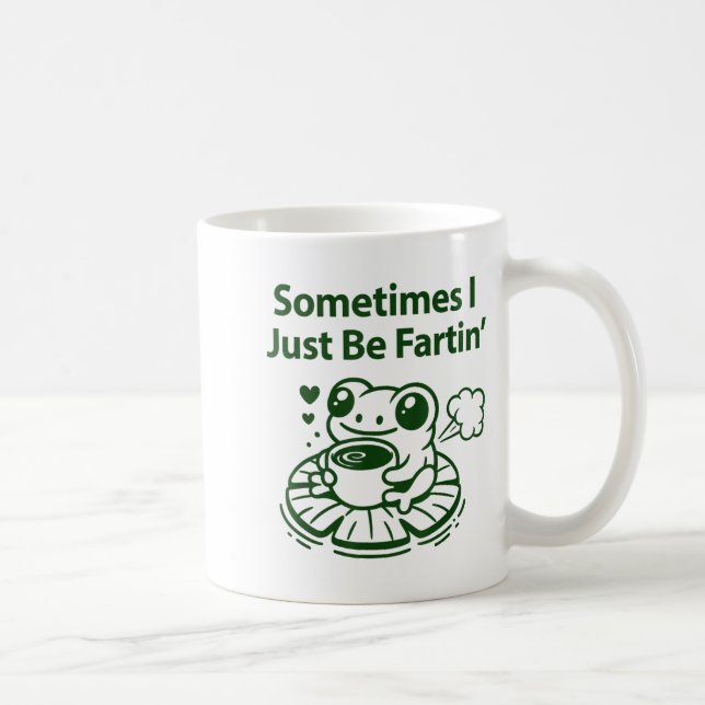 Funny Farting Frog Froglet Fart Sometimes I Just B Coffee Mug (Right)
