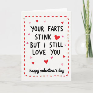 Funny Farts Stink Valentines Love Card