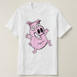 Funny fashion WIGGLE PIG novelty  T-Shirt