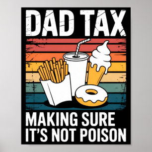 Funny Fast Food Ison Tester Gift Retro Dad Tax Poster