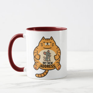 Funny Fat Cat and Mouse Mug - My  Cute Coffee Cup