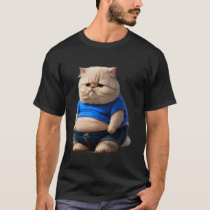 Funny Fat Cat Art Design Fat Kitten Cat Lover T-Shirt