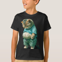 Funny Fat Cat Ia Art Design Print