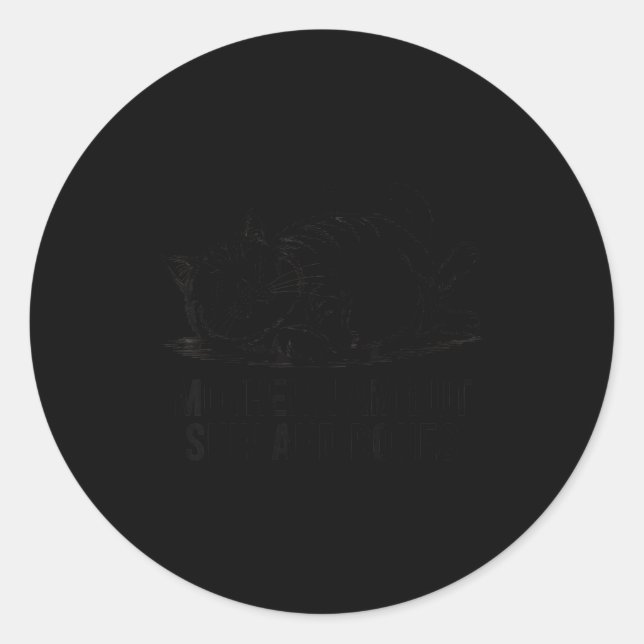 Funny Fat Cat Mother, I Am But Skin And Bones Moth Classic Round Sticker (Front)