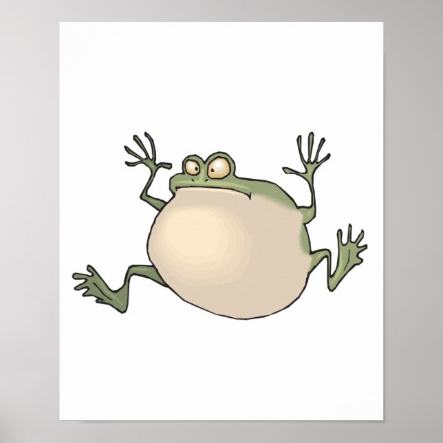 funny fat frog poster (Front)