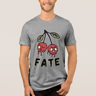 Funny Fate Cherry Skull Unisex T-Shirt Tri-Blend Shirt