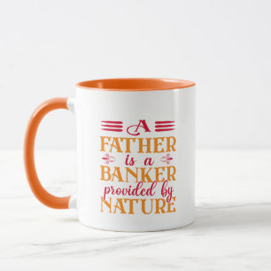 Funny Father banker word art Mug