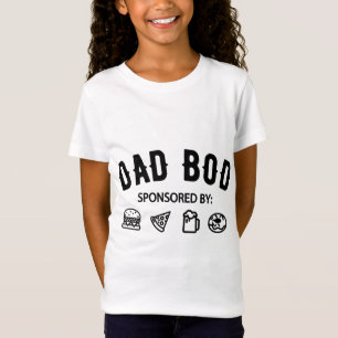 Funny Father Dad Bod Sponsored by Burgers Pizza Be T-Shirt