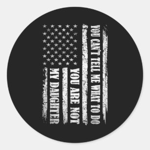 Funny Father Day Design For Daddy Papa Men From Da Classic Round Sticker