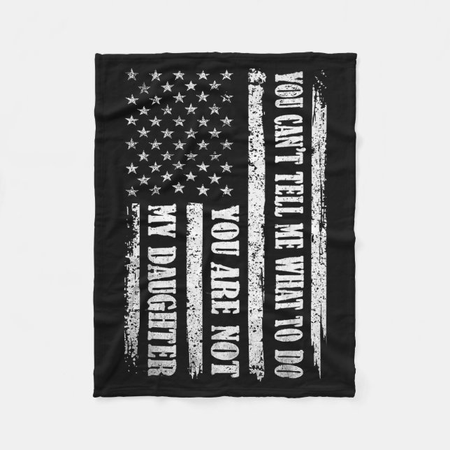 Funny Father Day Design For Daddy Papa Men From Da Fleece Blanket (Front)