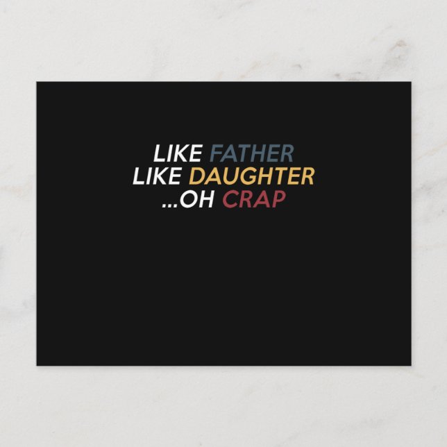 funny father day family reunion announcement postcard (Front)