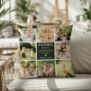 Funny Father Definition Photo Collage Cushion