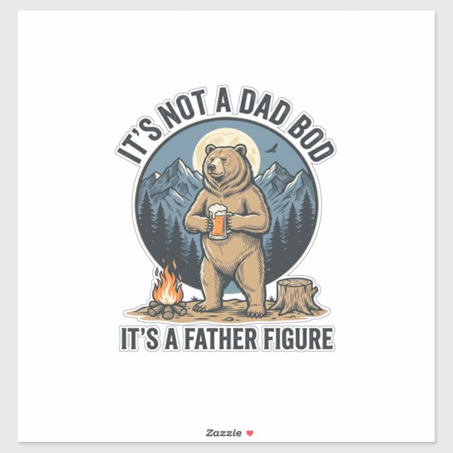 Funny Father Figure Bear Camping Vector Design_1 (Sheet)
