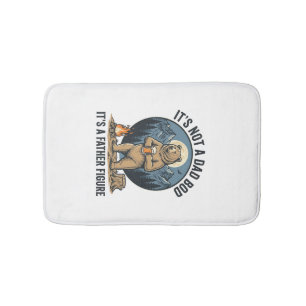 Funny Father Figure Bear Camping Vector Design_1 Bath Mat
