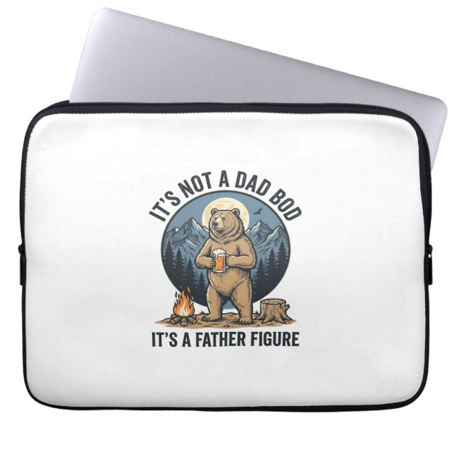 Funny Father Figure Bear Camping Vector Design_1 Laptop Sleeve (Front)