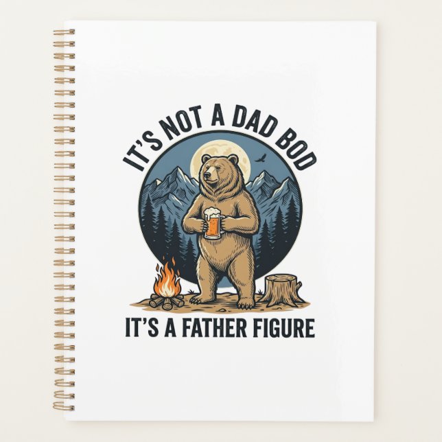 Funny Father Figure Bear Camping Vector Design_1 Planner (Front)