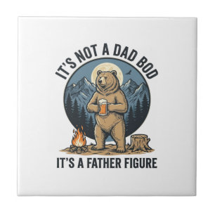Funny Father Figure Bear Camping Vector Design_1 Tile