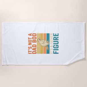 Funny Father Figure Racoon Vintage Shirt Design_1 Beach Towel