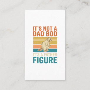 Funny Father Figure Racoon Vintage Shirt Design_1 Business Card