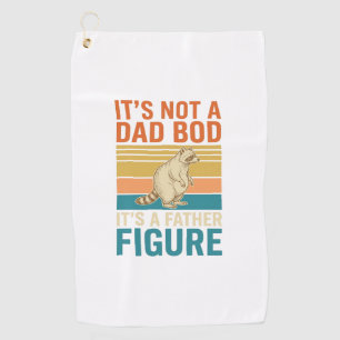 Funny Father Figure Racoon Vintage Shirt Design_1 Golf Towel