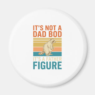 Funny Father Figure Racoon Vintage Shirt Design_1 Magnet