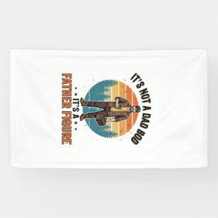 Funny Father Figure Vintage Dad Humor Shirt Design Banner