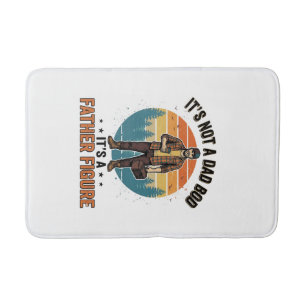 Funny Father Figure Vintage Dad Humor Shirt Design Bath Mat