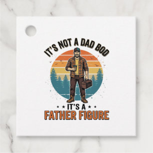Funny Father Figure Vintage Dad Humor Shirt Design Favour Tags