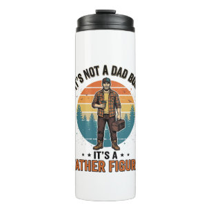 Funny Father Figure Vintage Dad Humor Shirt Design Thermal Tumbler