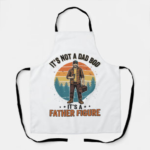 Funny Father Figure Vintage Dad Humour Shirt Desig Apron