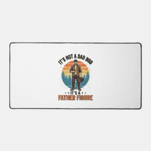 Funny Father Figure Vintage Dad Humour Shirt Desig Desk Mat