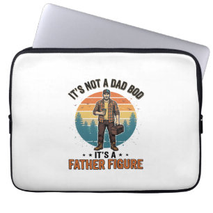 Funny Father Figure Vintage Dad Humour Shirt Desig Laptop Sleeve