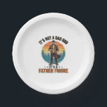 Funny Father Figure Vintage Dad Humour Shirt Desig Paper Plate<br><div class="desc">Funny Father Figure Vintage Dad Humour Shirt Design_1</div>