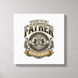 Funny Father Fist Bump Vintage Engraving Shirt Des Canvas Print