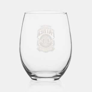 Funny Father Fist Bump Vintage Engraving Shirt Des Stemless Wine Glass