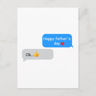Funny Father’s Day Card for Dad – Text Message Dad