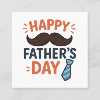 Funny father's day 2025 square business card