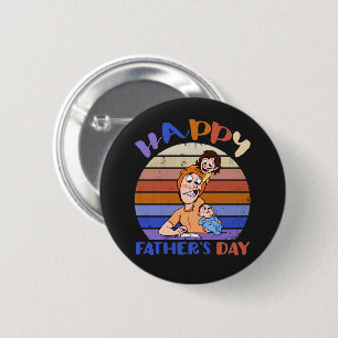 Funny father's day 6 cm round badge
