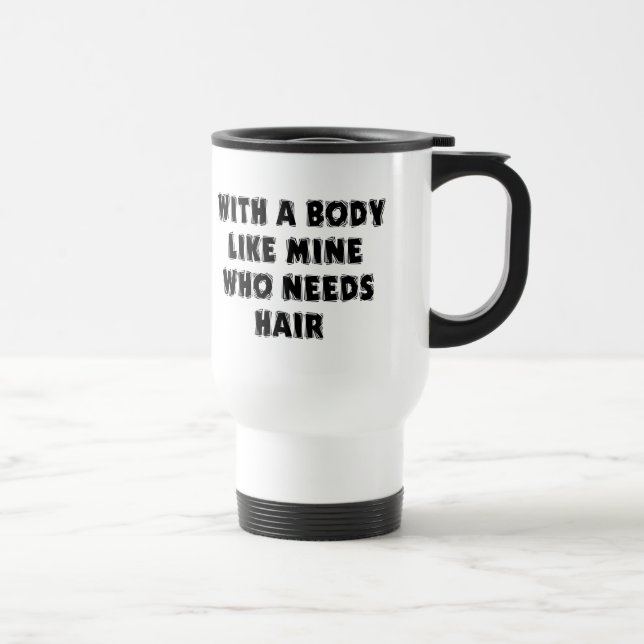 Funny Father's Day Bald Man Travel Mug (Right)