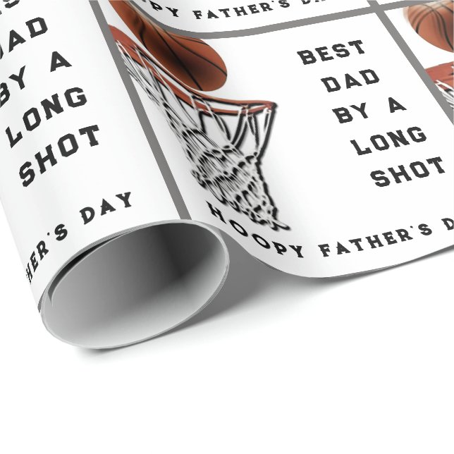 Funny Father's Day Basketball Wrapping Paper (Roll Corner)