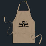 Funny Fathers Day BBQ apron for dad | Mack Daddy<br><div class="desc">Funny Fathers Day BBQ apron for dad | Mack Daddy.
Cute nickname gift idea for him.  Happy Father's Day cooking present.
Custom kitchen aprons for men in khaki beige,  white and yellow.</div>