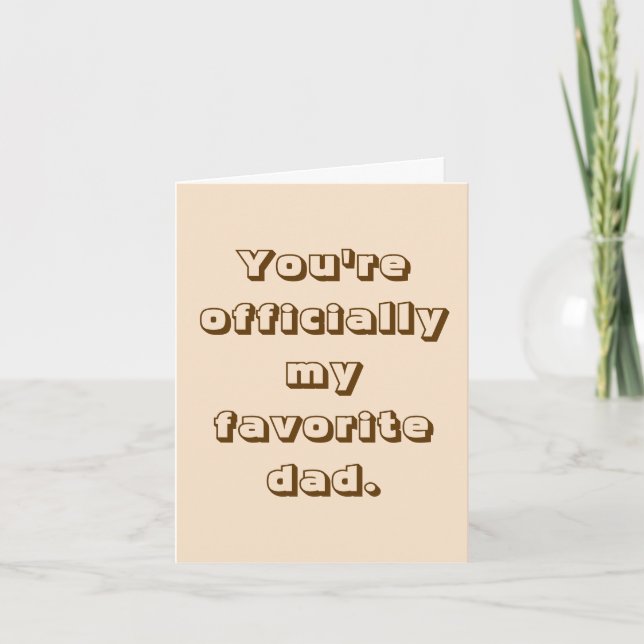 Funny Father's Day Card - Beige (Front)