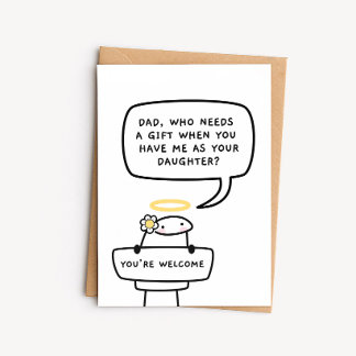 Funny Father's Day Card From Daughter 