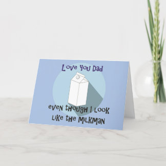 Funny Fathers Day card - milkman