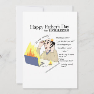 Funny Fathers Day Card, Tech Support, Card from So