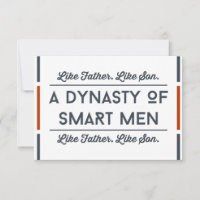 Funny Fathers day Card,Typography Smart Dad