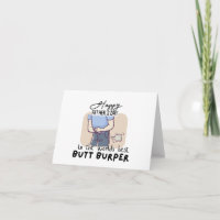 Funny Fathers Day Card; Worlds Best Butt Burper