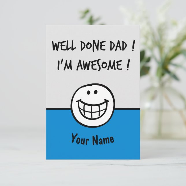 Funny fathers day cards Cool Humour (Standing Front)