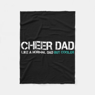 Funny Fathers Day Cheer Dad Husbynd Cheerleader Da Fleece Blanket