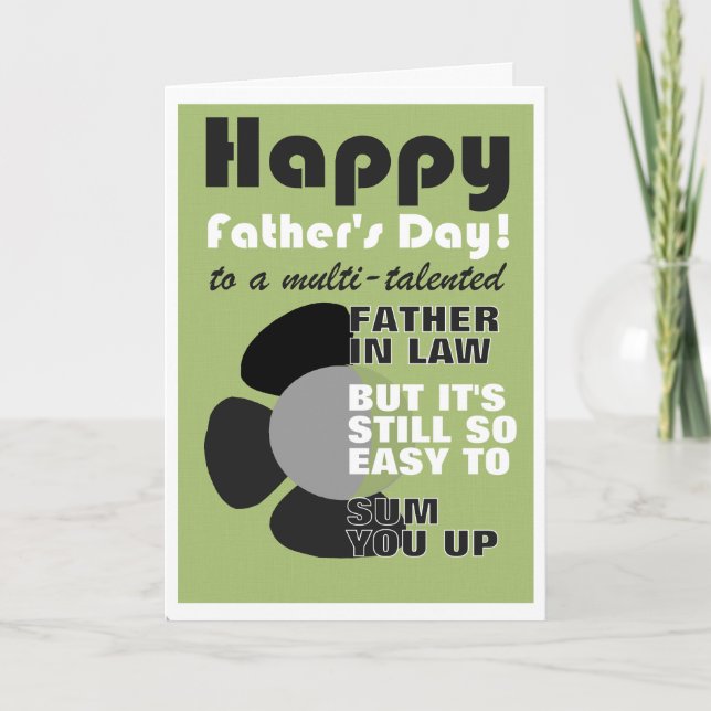 funny father's day father in law card (Front)